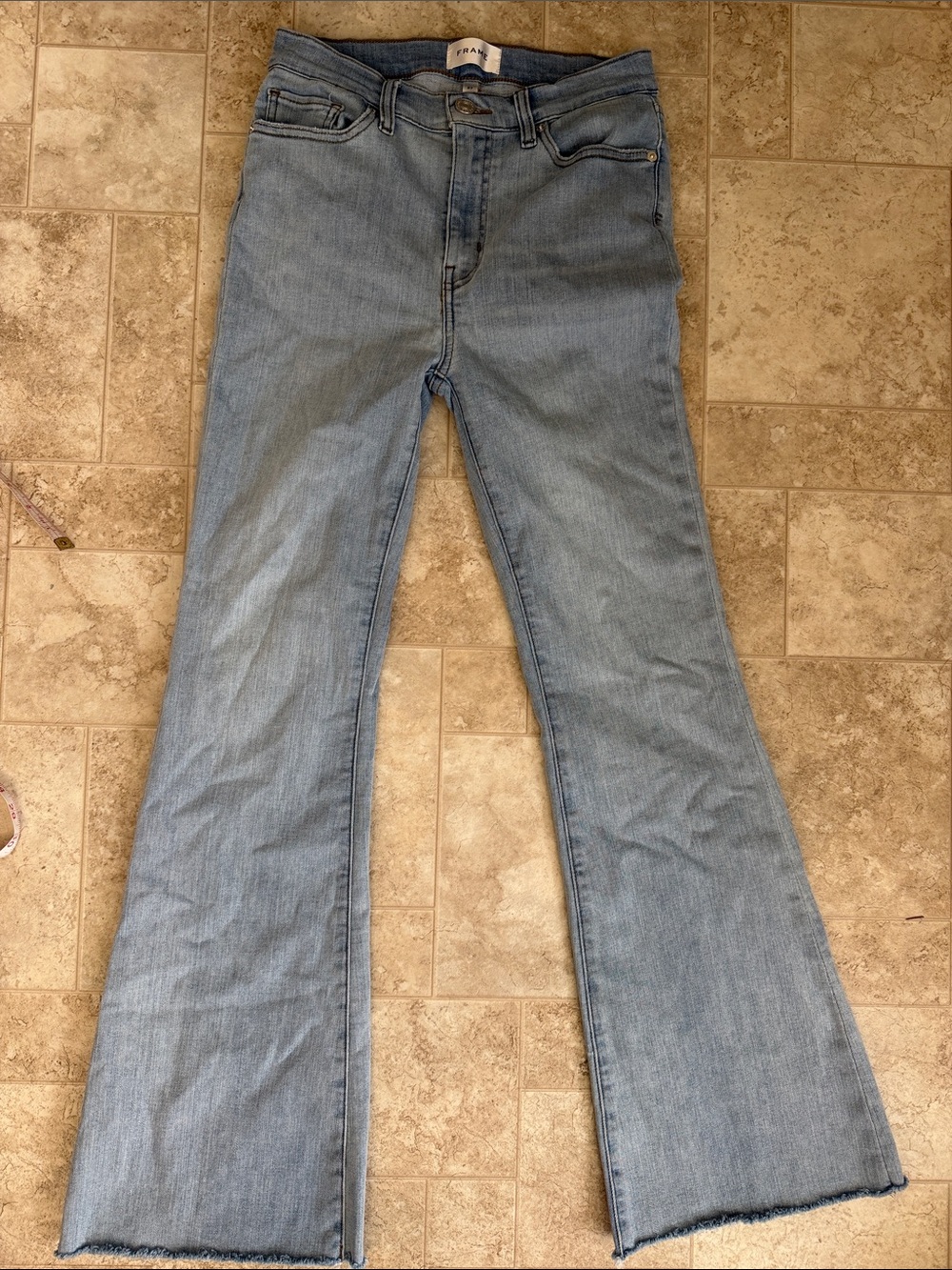 Frame Denim Light Blue Flared Jeans